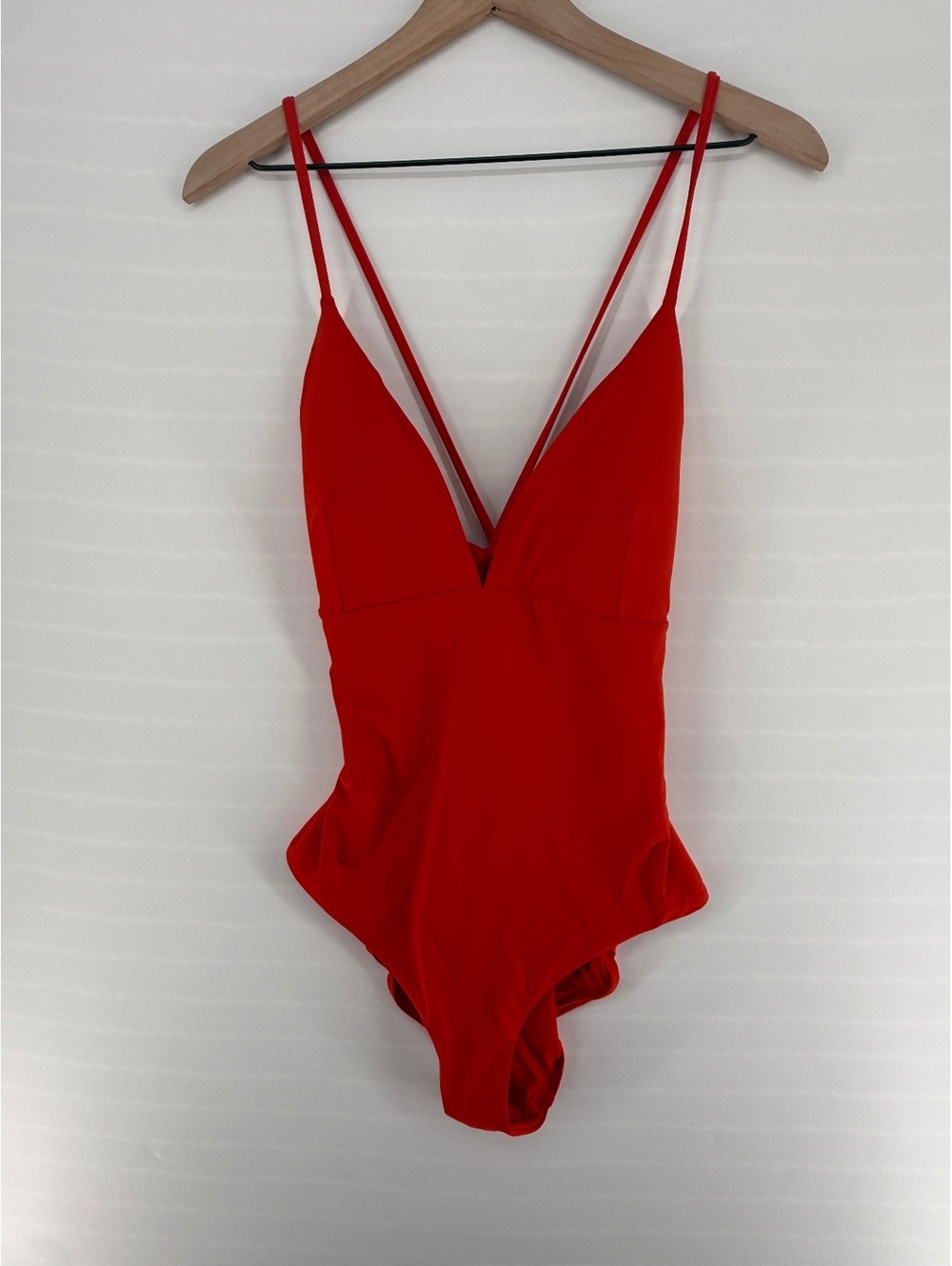 CALIA Triangle One Piece Swimsuit Women's 16 NWT Red UPF 50+ MSRP $88
